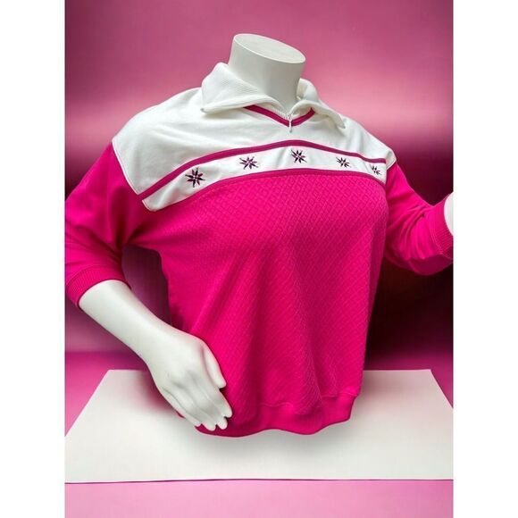 Vintage 90s Blast Women Sweater Small Pink Petite Women's Top Sz Petite L - Picture 2 of 4